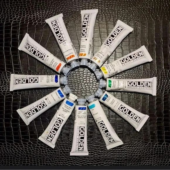 ๐Lot of 12๐ GOLDEN ACRYLIC Heavy Body PAINT TUBES No Duplicate Colors **โฆ - Picture 1 of 5